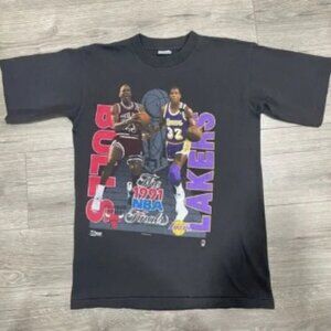 Vintage 1991 NBA Michael Jordan & Magic Finals‎ Sz Medium Salem Sportswear